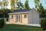   Chestnut Log Cabin 7.2m x 5.2m - 3 Room (1 Bed )